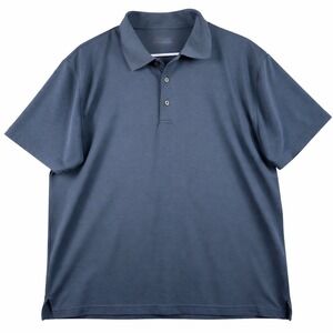 Mens Blue Golf Polo Shirt Size Large Athletic Casual Performance Short Sleeve
